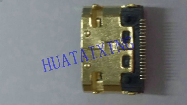 迷你USB HDMI 19PIN-F腳90度針貼片